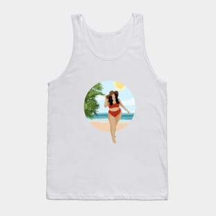 Beach Girl 4, Summertime illustration Tank Top